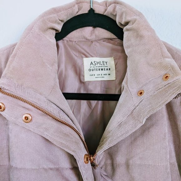 Ashley by 26 International Ribbed Pink Puffer Jacket - Picture 7 of 10